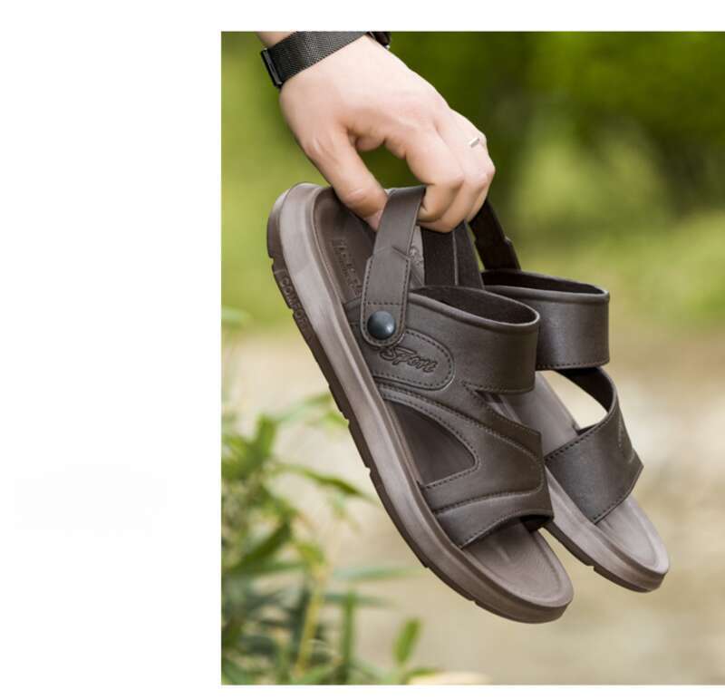 one-piece Beach Dual-purpose Sandals, Dad Shoes, Men's Summer New Wave Sandals_voghion.com