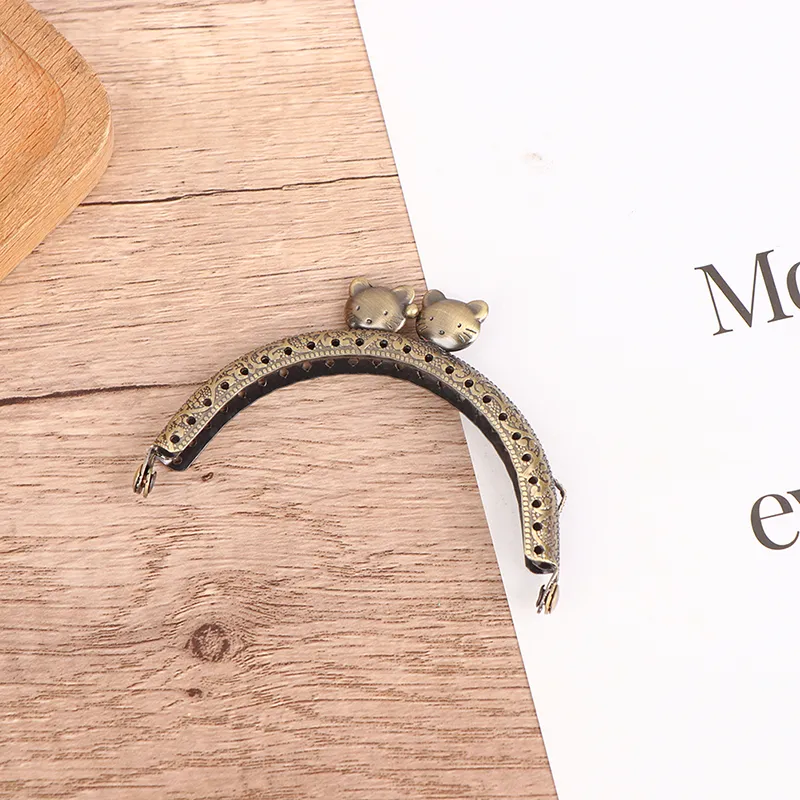 1 pz 8,5/10,5/12,5 cm testa di gatto manico per borsa in metallo per pochette borsa chiusura a scatto accessori per borse_voghion.com