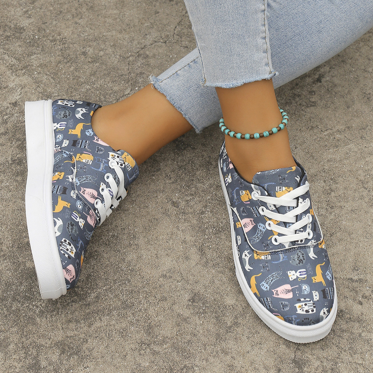 Modische, lässige Low-Top-Canvas-Schuhe für Damen_voghion.com
