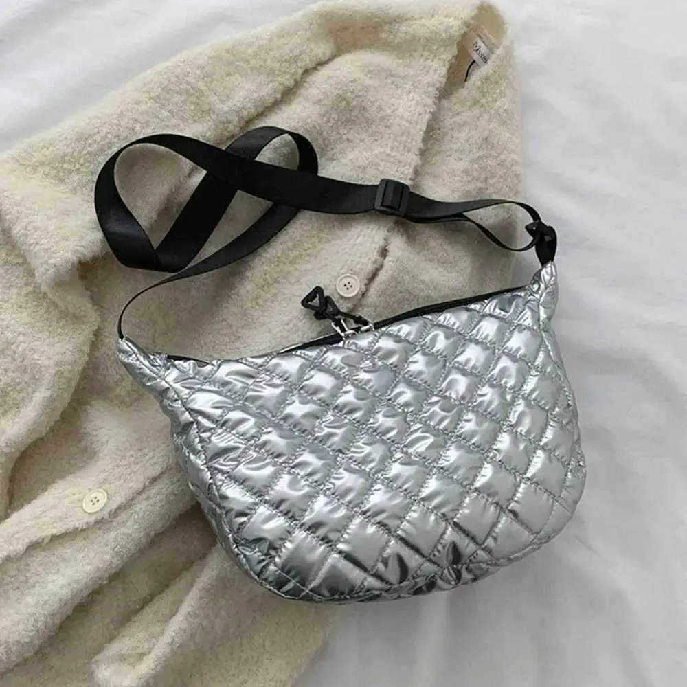 Borse a tracolla da donna di grande capacità, casual, da ascella, alla moda, in cotone imbottito, C241105_voghion.com