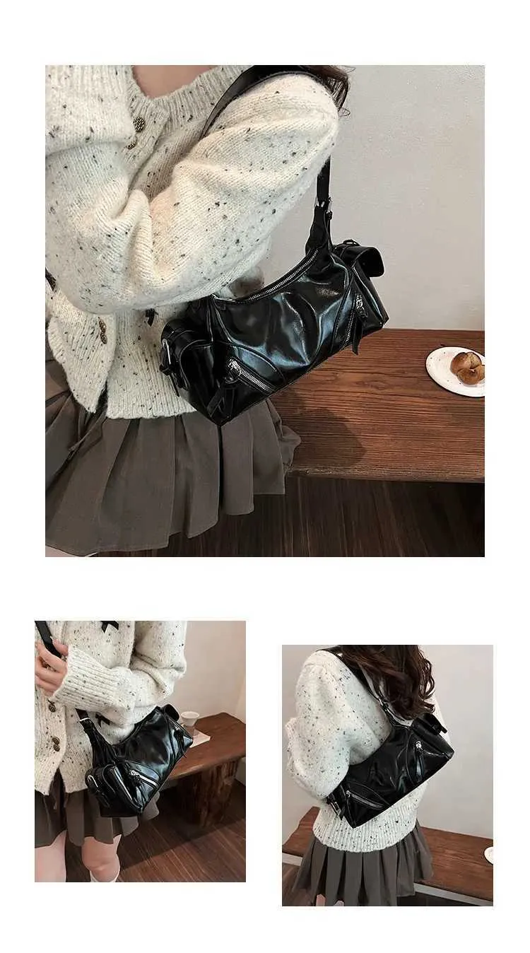 Strukturiertes Damen Schultertasche Aus Pu Leder Umhängetasche_voghion.com