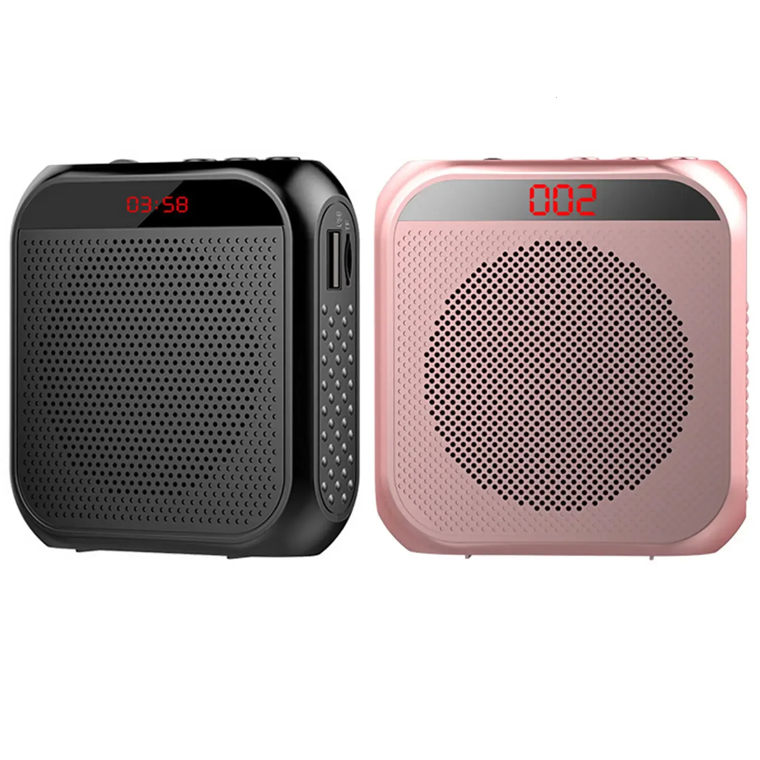 Microphones 5W Amplifier Multifunctional Portable Personal Voice Speaker With Microphone Display Surround Sound For_voghion.com
