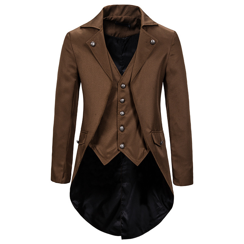 Men's Solid Colour Tuxedo Blazer Single Breasted Lapel Suit Jacket_voghion.com