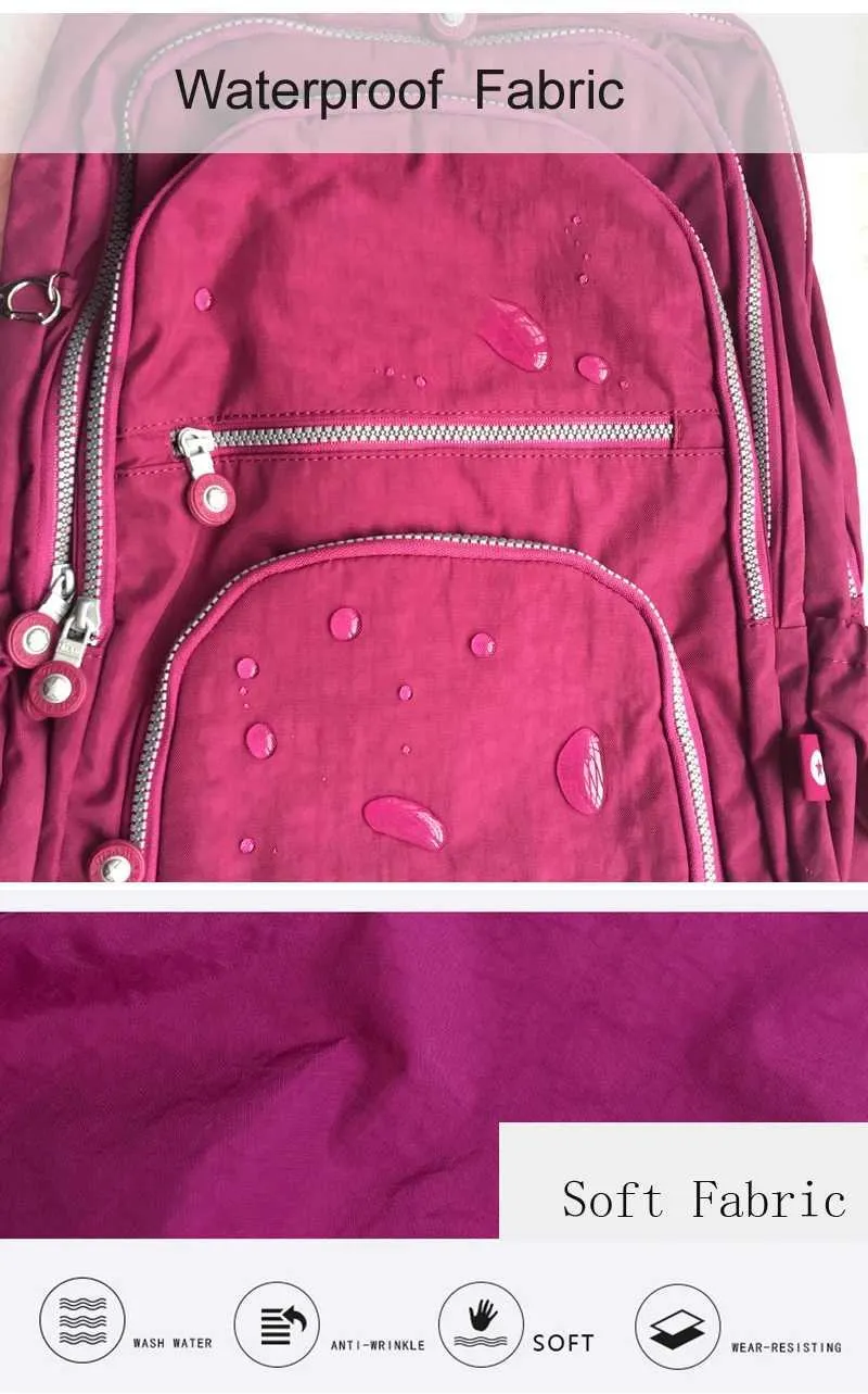 Mode skolryggsäck Student för tonårsflicka Pojke 2023 Reseryggsäckar Väska Dam Nylon Vattentät Laptopväska_voghion.com