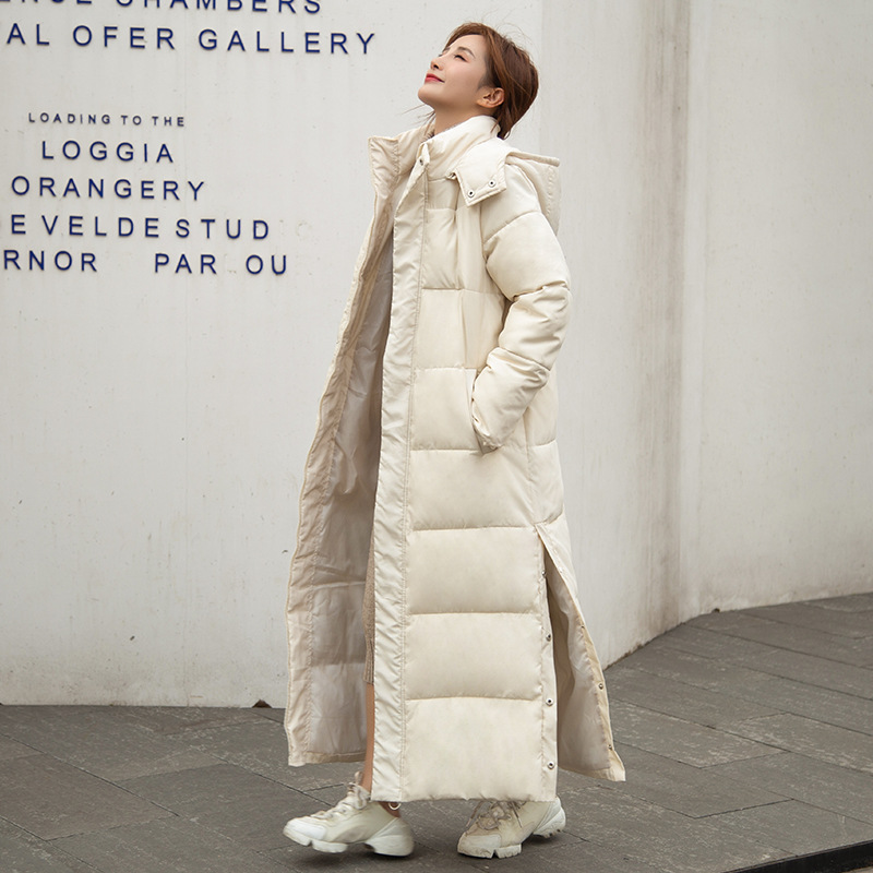​​Women's Long Padded Coat With Hood, Oversized Winter Jacket, Warm Polyester Filling, Stylish Casual Outerwear For Women