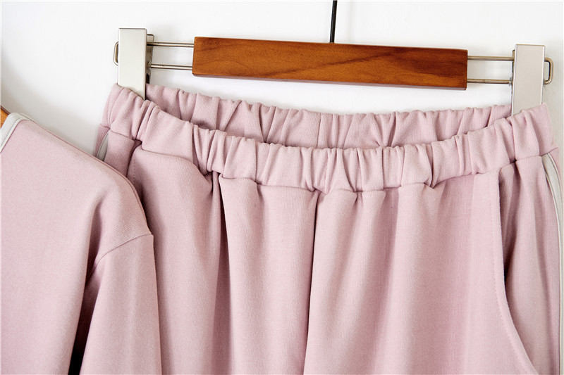 Fløjl pyjamas sæt til kvinder v-hals pullover hjemmetøj sæt_voghion.com