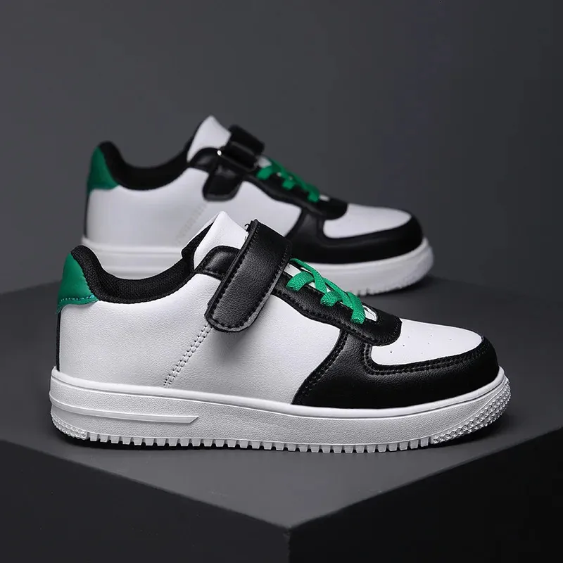 Black boys 6 to 12 years old 2024 new school leather childrens casual sports shoes 240627_desvips.com