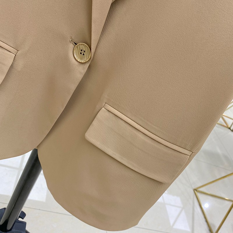 Women's new solid color short-sleeved straight suit jacket women's fashion street celebrity small suit top trend_voghion.com