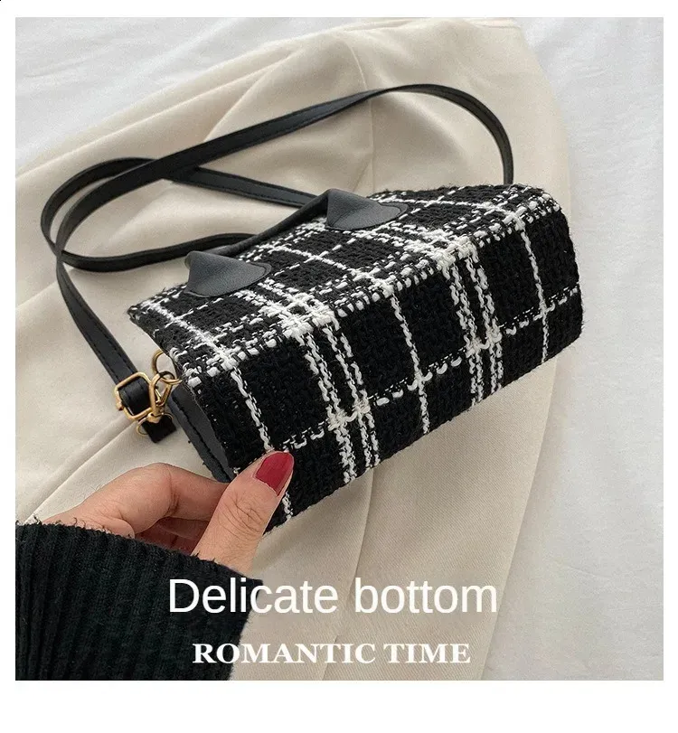 Női mini kézitáska női tok divat csekk mintás váll keresztben Messenger könnyű, egyszerű, elegáns hordtáska_voghion.com