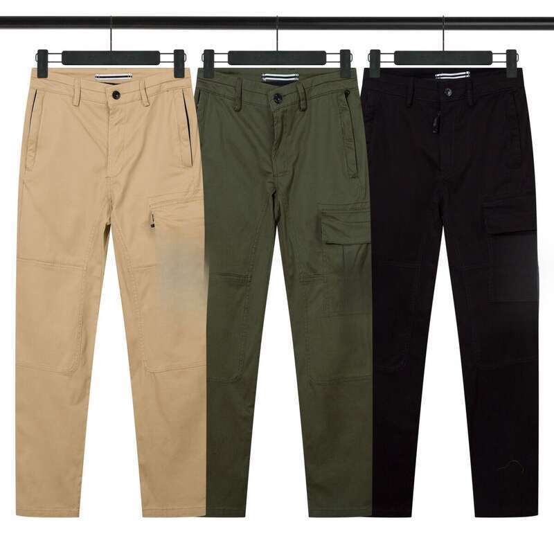 Men's Clothing 2025 Emblem Embroidered Functional Casual Military Work Multi Pocket Loose Men's Top Pants_voghion.com