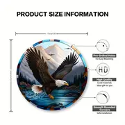 8" Weißkopfseeadler-Sonnenfänger - Buntes, rundes Acryl. Perfekte Sommerdekoration für Fenster/Veranda/Wand. Toller Kranz als Mittelstück oder Heimdekoration._voghion.com