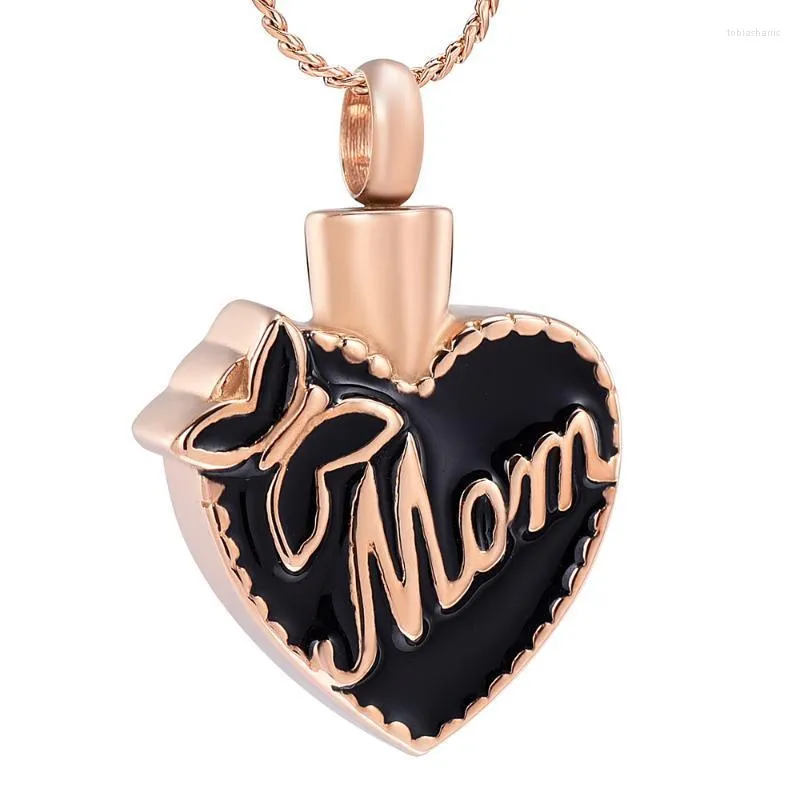 Always In My Heart Memorial Urns Cremation Jewelry Pendant Necklaces For Ashes Mom Women Girls Chains_voghion.com