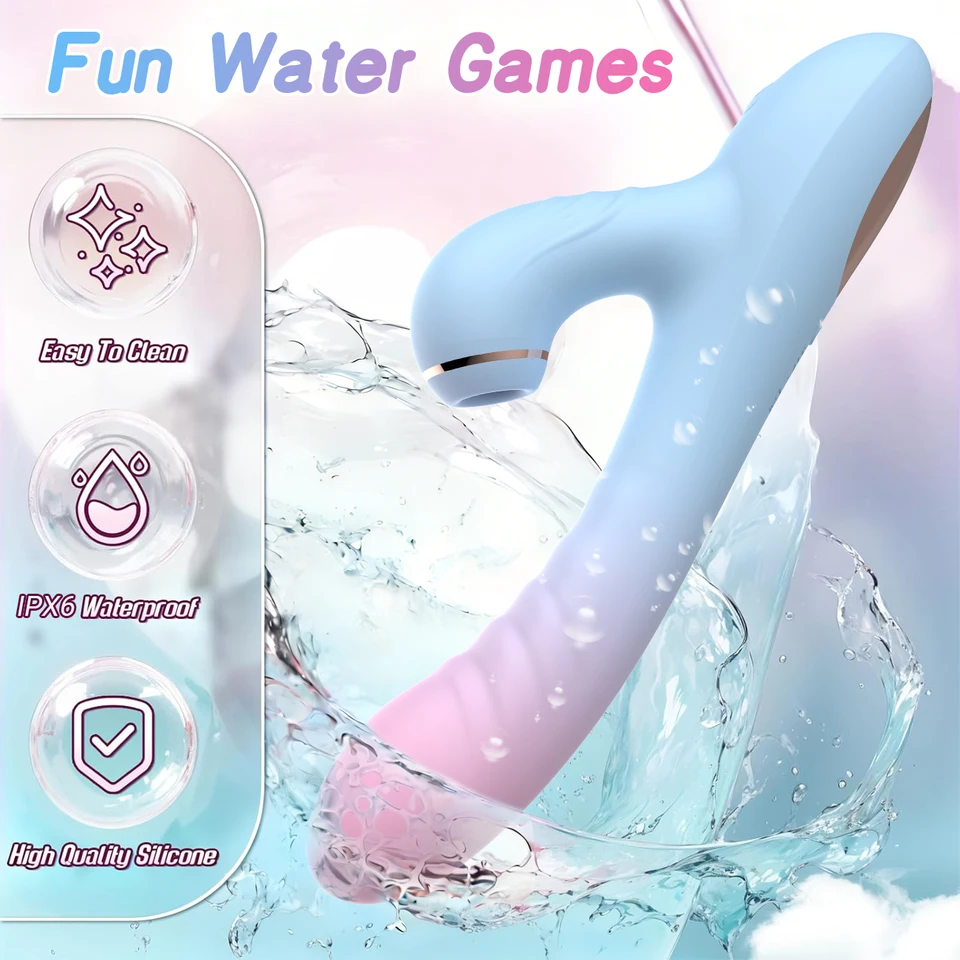 Dildo vibrateur avec aspiration pour stimulation intense_voghion.com