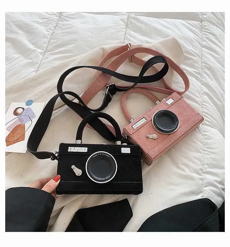 2023 Nuove donne personalizzate moda forma di macchina fotografica pochette da donna casual mini crossbody piccola borsa a tracolla borsa C241103_voghion.com