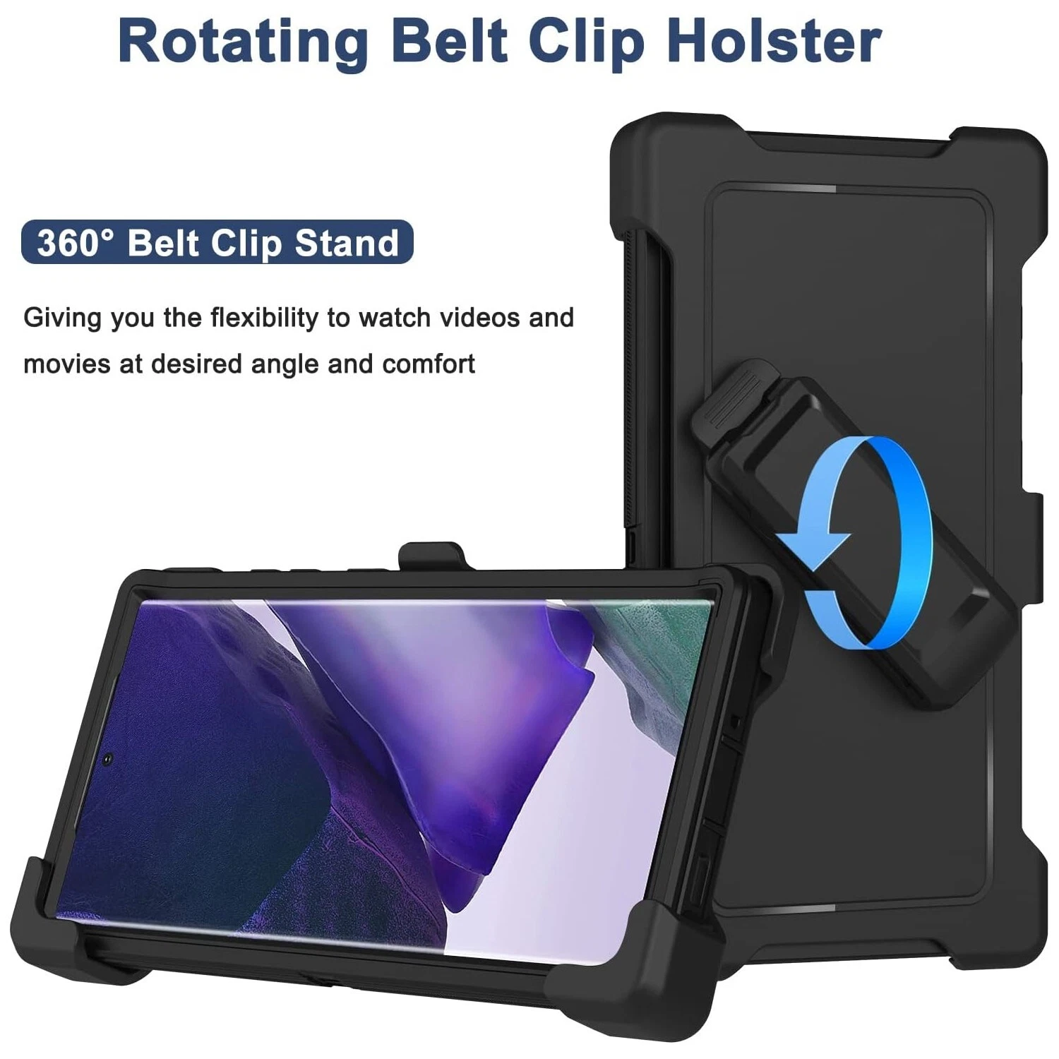 Funda con clip para Samsung Galaxy S22 Ultra/S22, compatible con Otter.box Defender + Screen_voghion.com