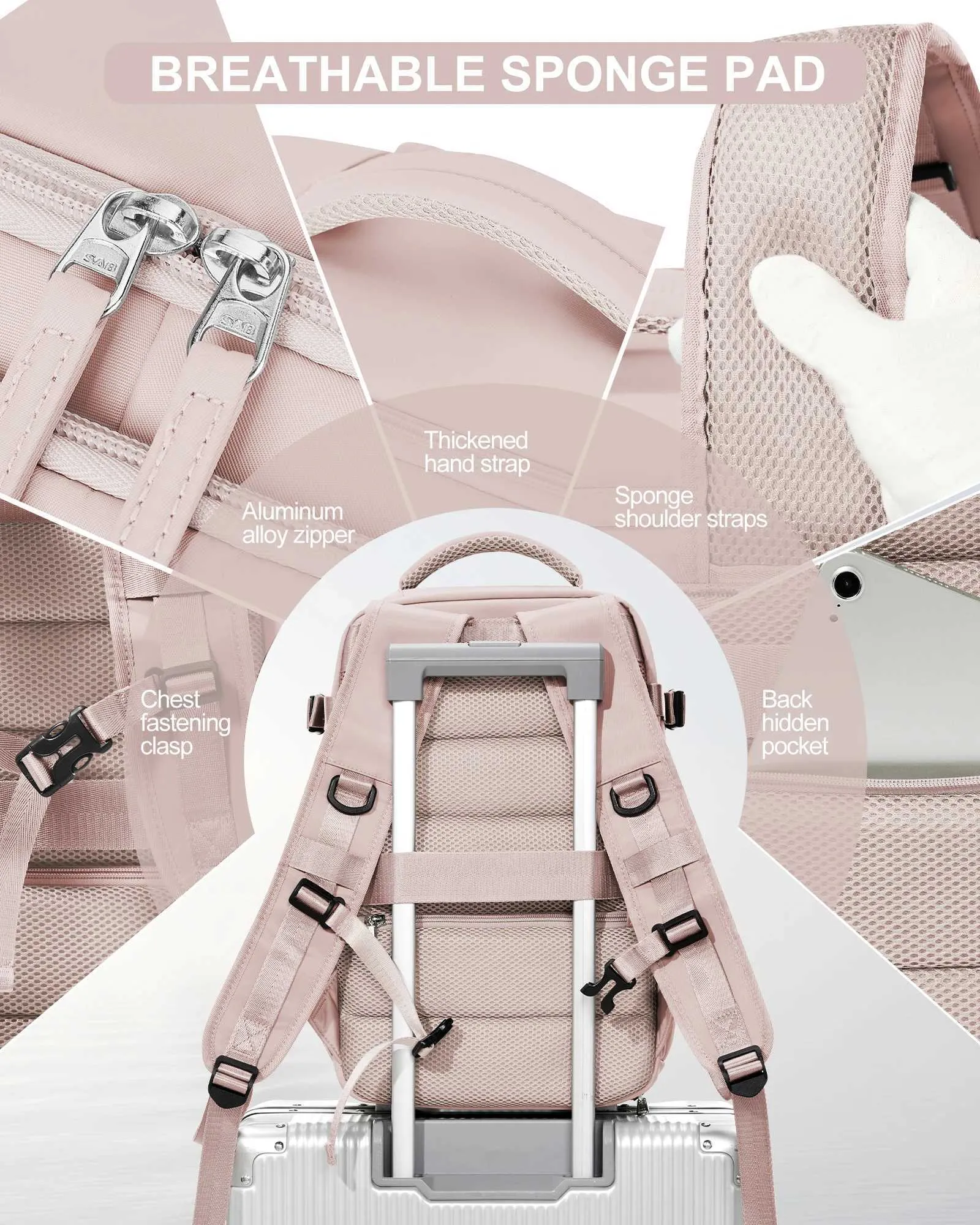 Frauen Reise Ryanair 40x20x25 Kabine Tasche Hand Lage Verstärkt Dayback Carry-Ons Laptop Rucksack für Männer mochilas_voghion.com
