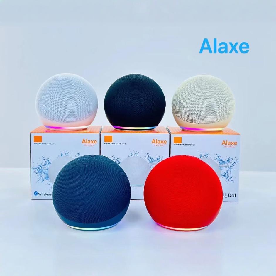 ​Alaxe Wireless Bluetooth Speaker With Wall Mount & TF Card Slot – Mini Desktop Speaker With Deep Bass & Fabric Cover