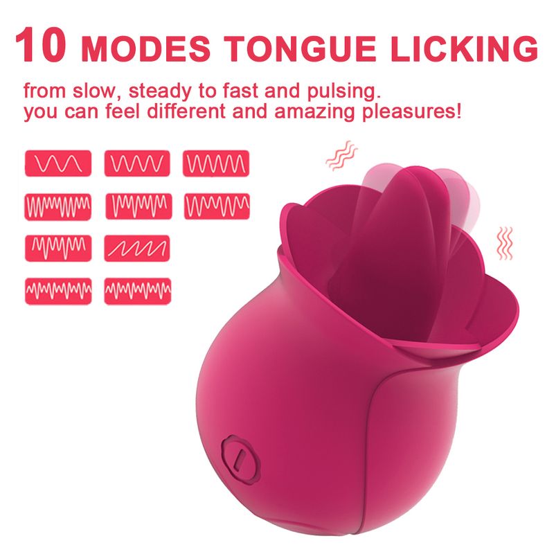 Rose Vibrator Mänguasjad Naised Muna Kliitori imemine G-punkti stimulaator Masturbaator Seksmänguasi Keele lakkumine 18 täiskasvanud naisele_voghion.com