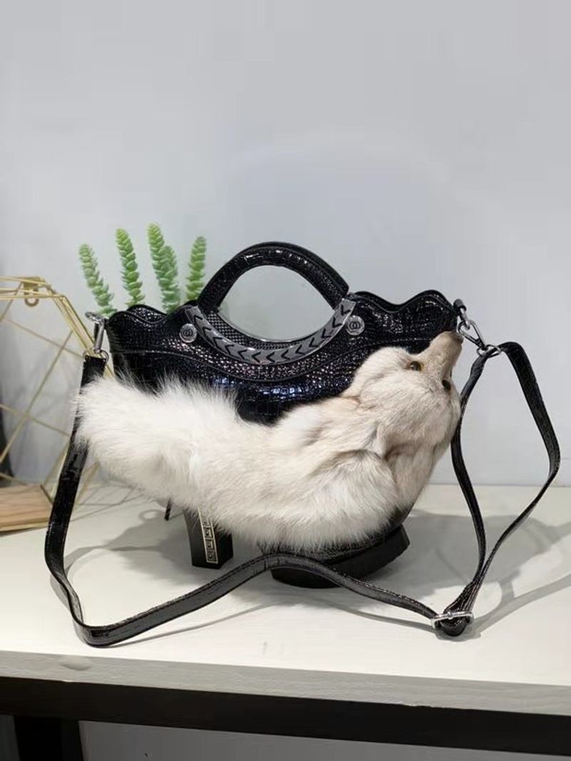 2024 neue Pelzhandtasche Plüschhandtasche schräge Spanntasche_voghion.com