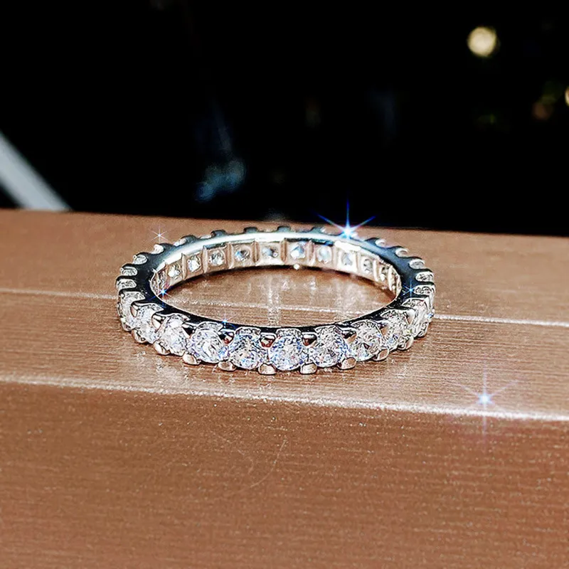 Designer Shiny Dia Donne Uomini Coppia Anello Gioielli Signore Ragazza Nozze Festa Regalo Accessori Taglia 5-12_voghion.com