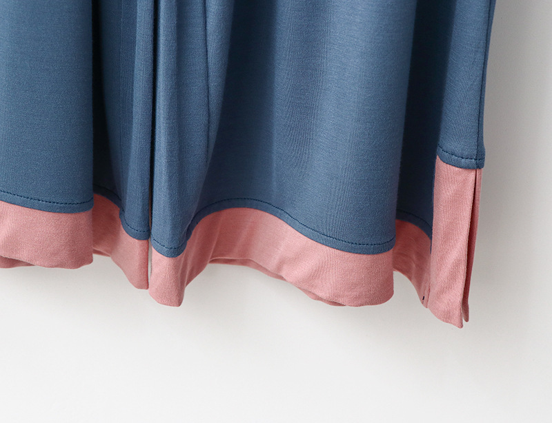 Vêtements pour femmes Pyjamas nouveau printemps et automne modal col rond manches longues ample pantalon large costume de loisirs vêtements de maison deux pièces pour femmes_voghion.com