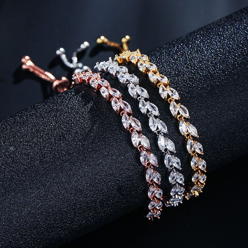 Bracelet extensible pour femme, simple et tendance, bijou de main en zircon œil de cheval, créatif et polyvalent_voghion.com