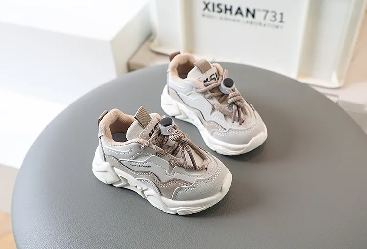 Zapatillas deportivas para niños pequeños 2025, informales, de malla y cuero, para correr en la escuela, de 1 a 6 años_voghion.com