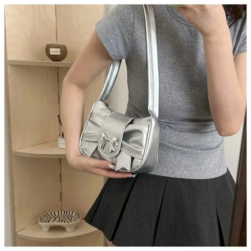 Sac à bandoulière plissé avec nœud coréen pour femme, nouveau sac à main printemps-été 2024, Handba241024_voghion.com