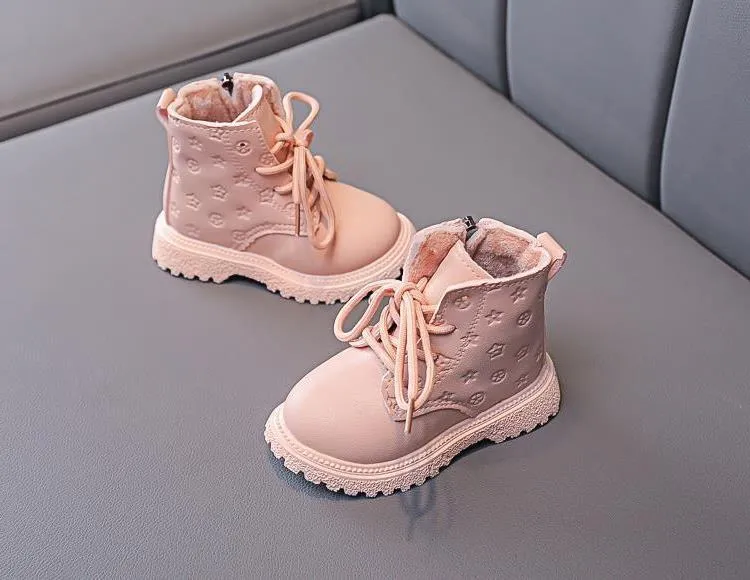 Kid Kleinkind Mode Herbst Winter Jungen Britischen Plüsch Kurze Kinder Mädchen Knöchel Cutefeet Junge Mädchen Stiefel Kinder Schuhe Größen_voghion.com