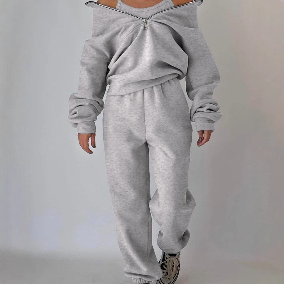 Women's Fleece Tracksuit Set - Soft & Comfortable Long Sleeve Pullover Hoodie With Jogger Pants, Casual Loungewear For Fall & Winter, S-XXXL