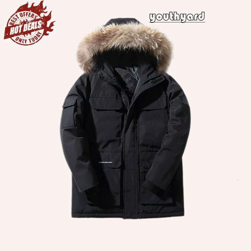 Jachetă de iarnă pentru bărbați, cu puf, stil 2024, model nou, cu glugă, impermeabilă și groasă_voghion.com