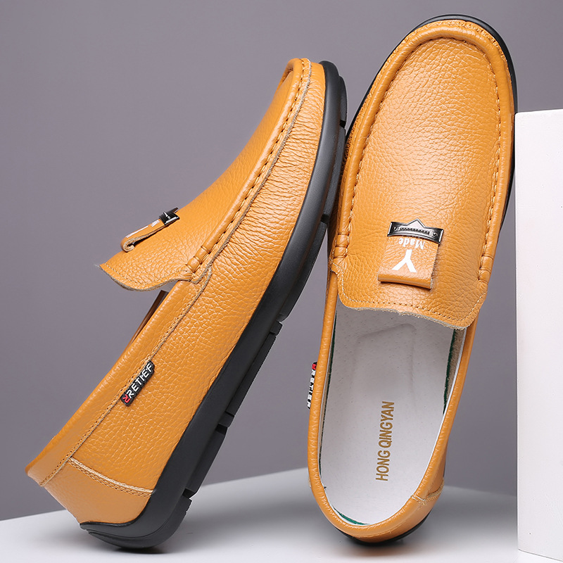 Herren Halbschuhe Lederschuhe für Herren Freizeitschuhe Mokassins Atmungsaktive Sneakers Herren Fahrschuhe Komfort Flats_voghion.com