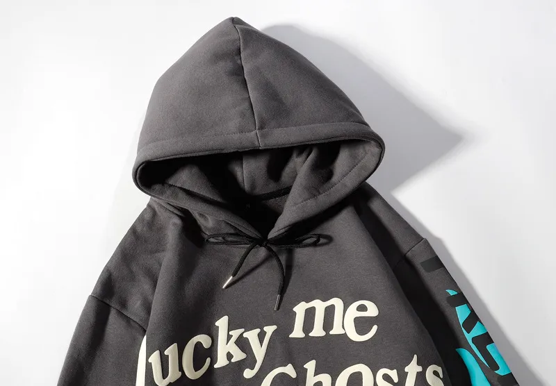Herenhoodies Haruku Graffiti Lucky Me I See Ghosts Letter Winter Sweatshirts Heren en Dames Hoodie Hip Hop Oversized_voghion.com