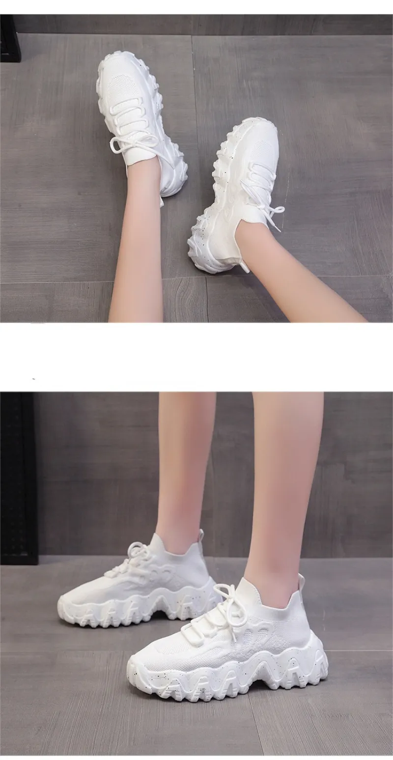 Scarpe sportive casual da donna Primavera estate 2022 Sneakers con plateau traspiranti in rete Designer Running Tennis Donna_voghion.com