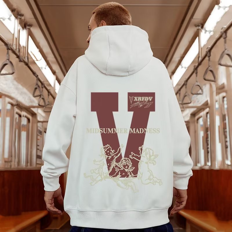 2024 Ny Trendy Mærke Fedt Hooded Løs Plys Fortykket Stor Størrelse Partrøje til Herrer Efterår og Vinter_voghion.com