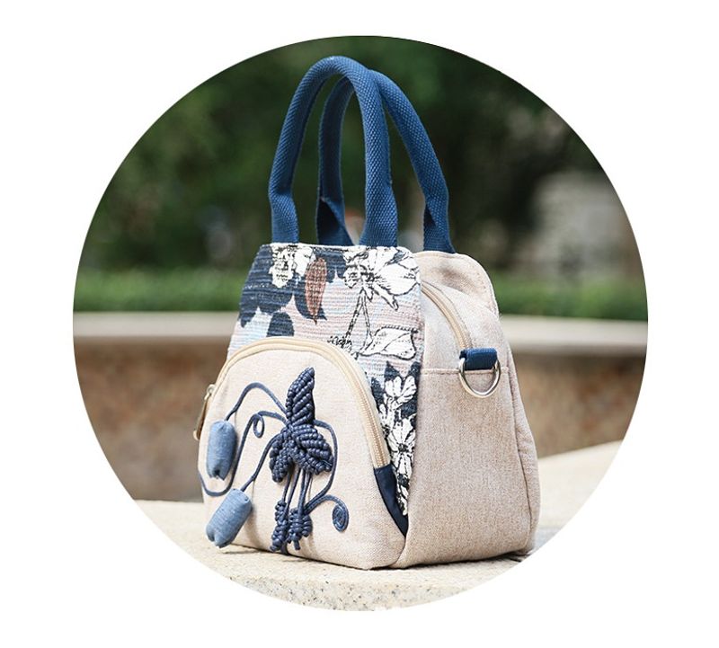 Küstlerische Hadtasche aus Baumwolle ud Haftuch im Bohemia-Stil mit schrägem Kreuz, lässige Schultertasche für_voghion.com
