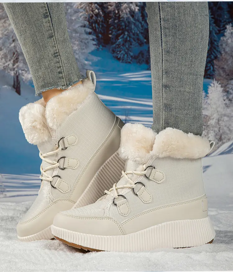 CMY 39-44 Neue High-Top-Baumwollschuhe für Damen Outdoor-Baumwollschuhe Schneestiefel Plateau-Baumwollschuhe_voghion.com