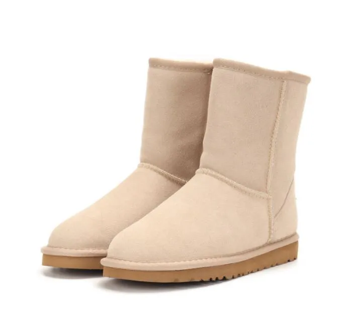 Damen Kurzschnee Aus 5825 Shearg Bootie Lässig Weiche Bequeme Schaffell Warm Halten Stiefel Schuhe mit Box Karte Staubbeutel_voghion.com