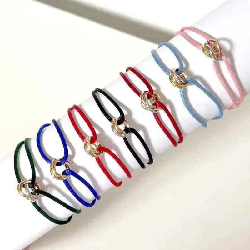 Womens bracelet gold bracelets femme Stainless Steel thread rope designer Knot bracele man sier jewelry bravelet women_voghion.com