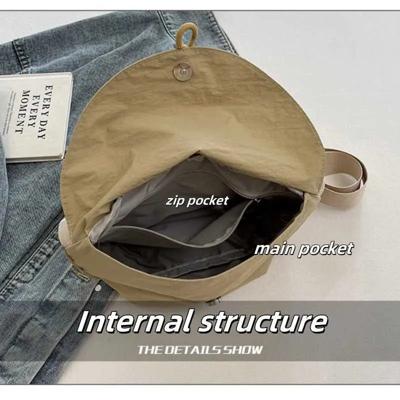 Borsa a tracolla elegante da donna borsa spalla e marsupio nylon_voghion.com