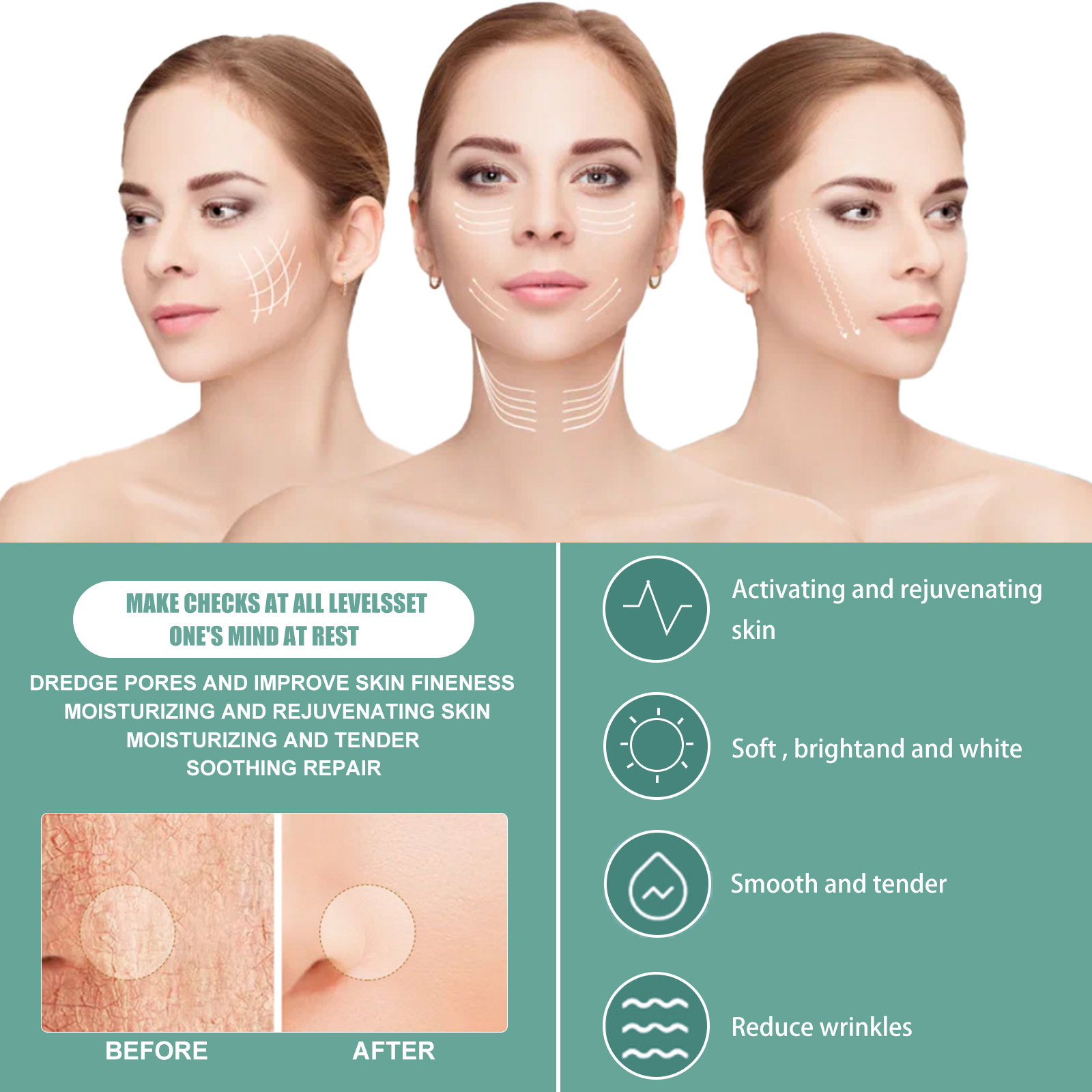 L'essenza del retinolo Jaysuing può resistere alle rughe sul viso, migliorare le linee sottili, illuminare, rassodare, elasticizzare, tenero e restringere_voghion.com