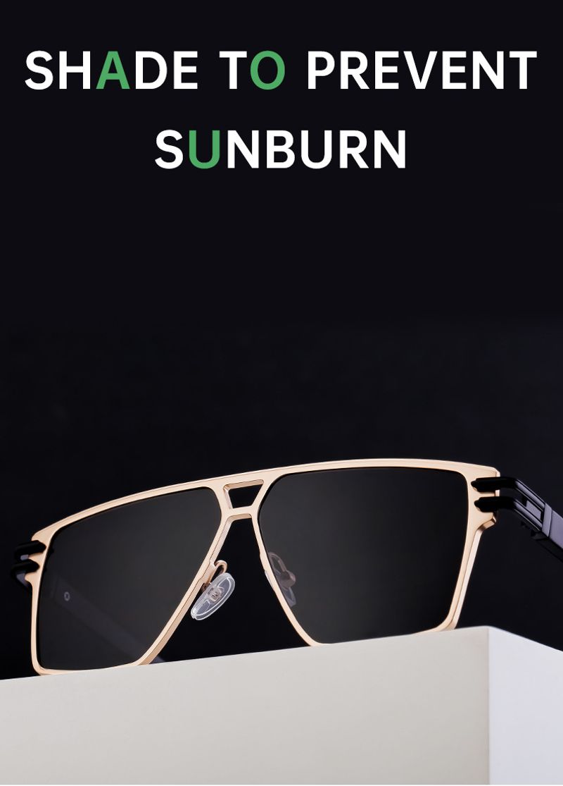 Stylish Square-framed Vintage High-grade Sunglasses For Men_voghion.com