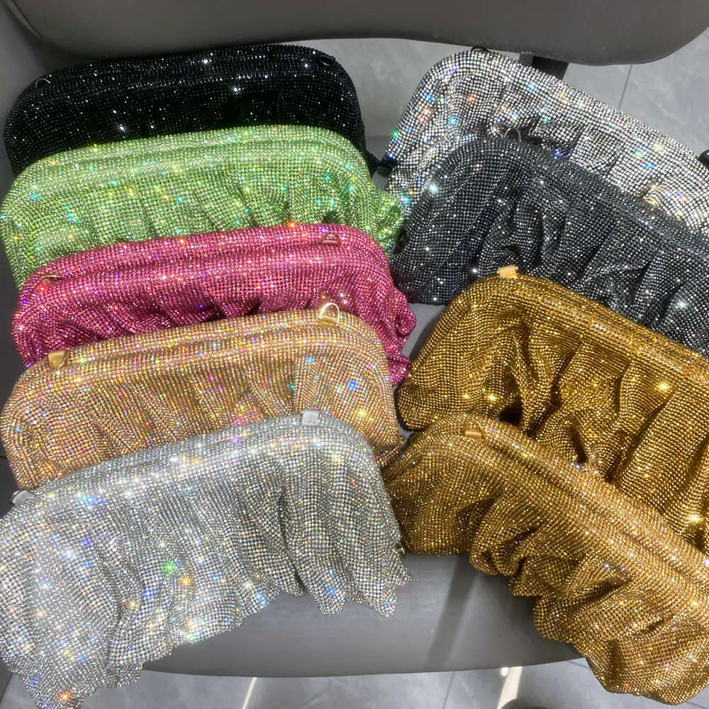 Pochettes de soirée faites à la main avec poignée brillante, nouveaux sacs à main et sacs à main pliables de créateur pour fête de mariage de haute qualité_voghion.com