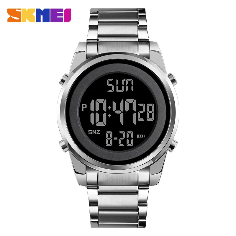 Herren Digital Sportuhr Edelstahl Wasserdicht Armbanduhr_voghion.com