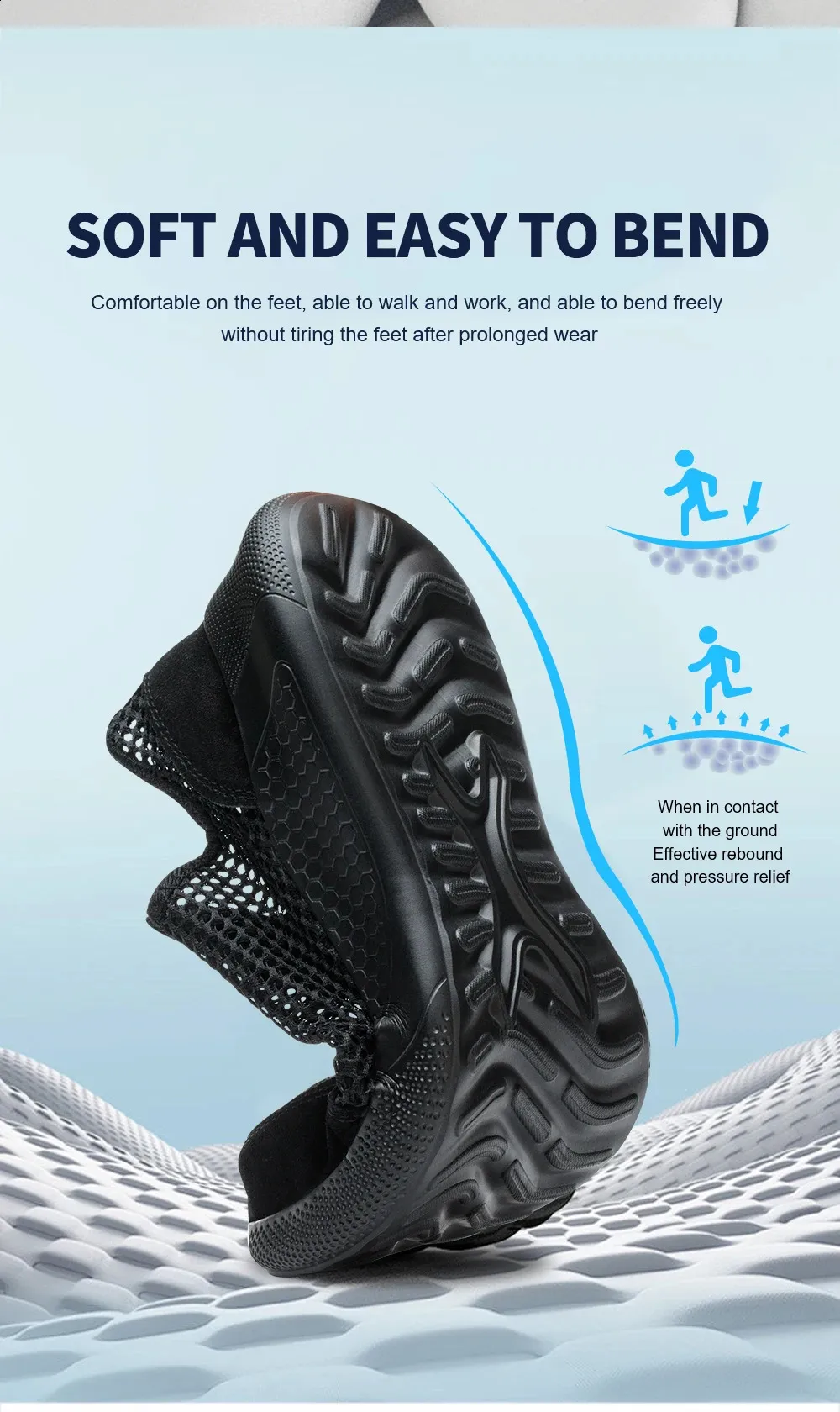 Breathable Safety Shoes For Men Lightweight Protective Work Boots_voghion.com