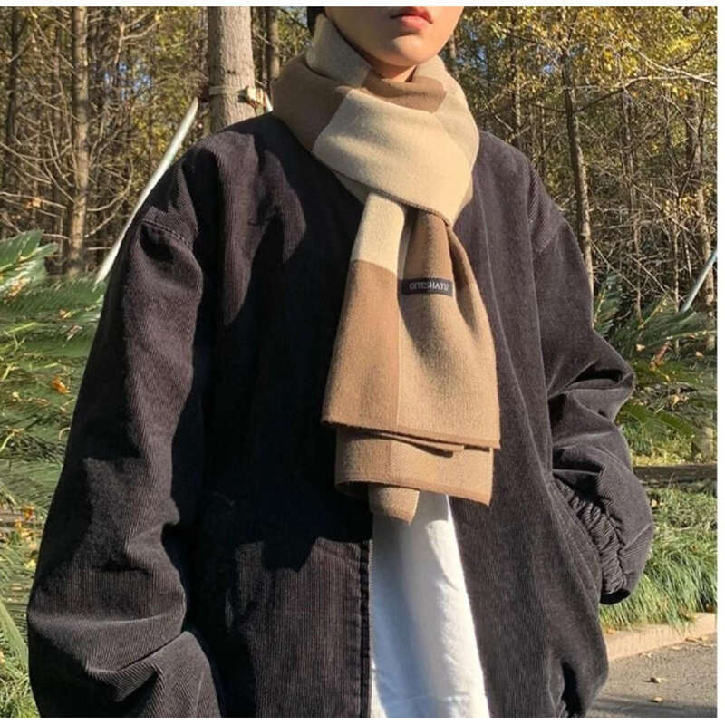 Knitted New Wool Colorful Men's Scarf_voghion.com