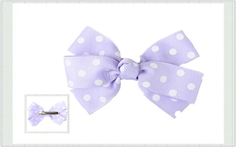 4 Inch Polka Dot Loopy Bow Boutique Girls Clips For Baby Teens Children Fashion Diy Grosgrain Ribbon Hair Bows_voghion.com
