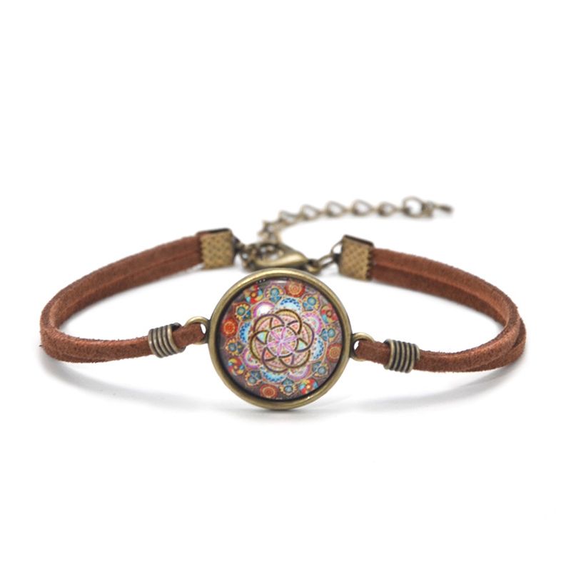 Fashion Vintage Folk Art Handmade Gem Fleece Rope Bracelet, Mandala Wer Bracelet_voghion.com
