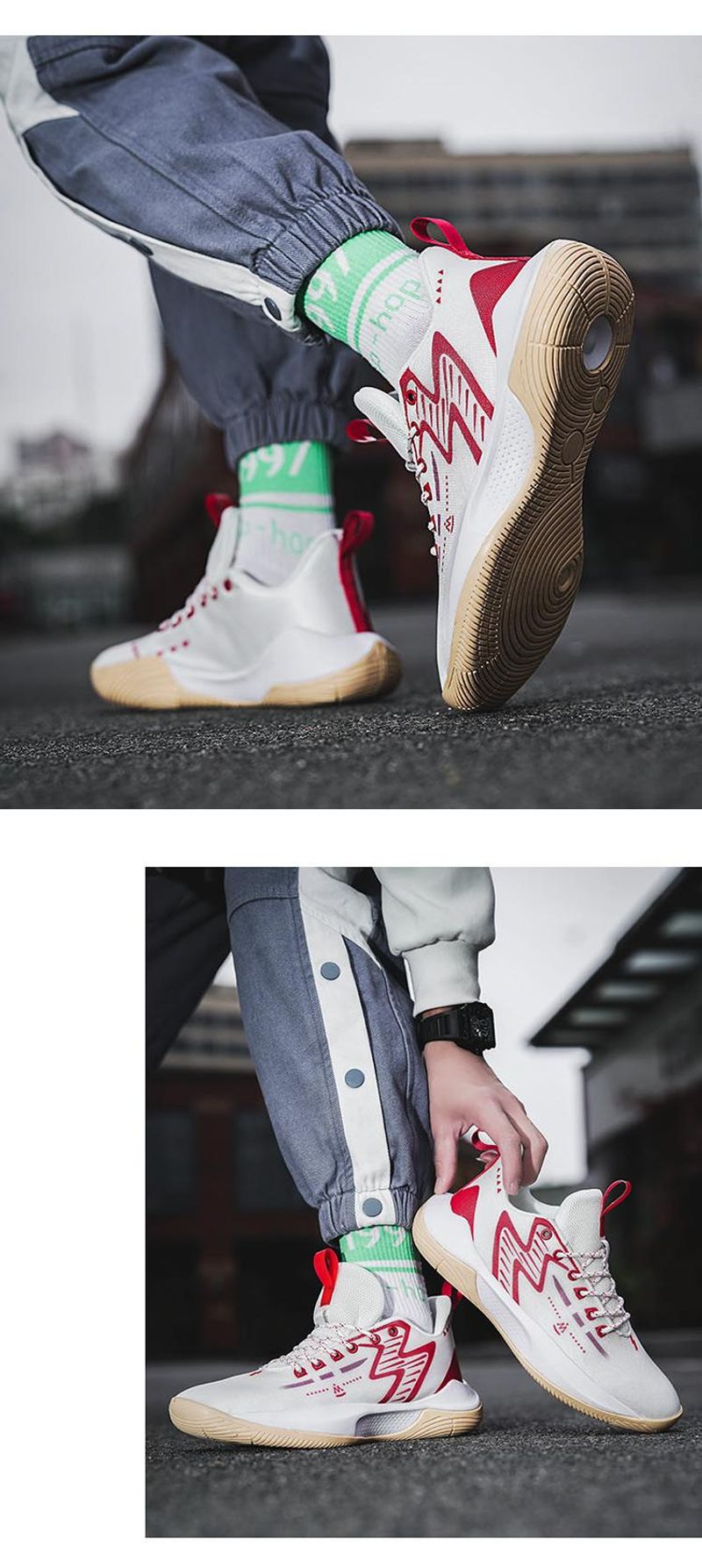 Verschleißfeste Basketballschuhe für Herren, Sport-Air-Cushion-Sohle, solide, scharfkantige, professional_voghion.com