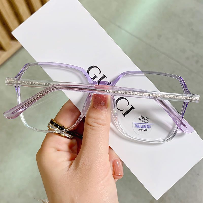 Nuovi occhiali grandi anti blu con luce piatta senza grado TR90, montatura per occhiali leggera e specchio incrociato 8280_voghion.com